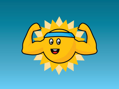 Sunny Stanley brand character flat geometric identity illustration logo shape