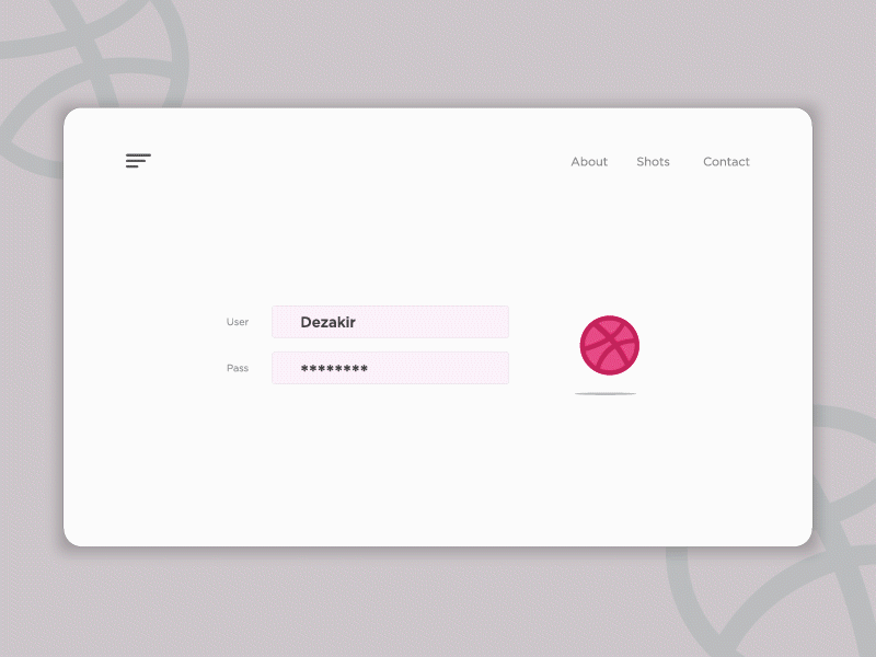 Hello Dribbble ! animation dribbble first gif hello new shot ui ux web