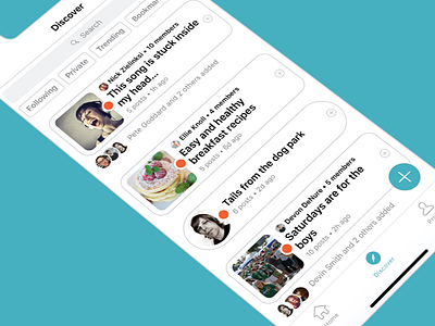Discover app discover explore feed ios ios app iphone search social stories story