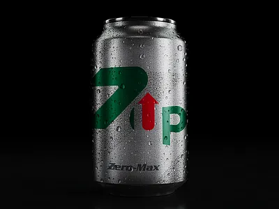7up Zero-Max - can design 7up brand design logo package design typography
