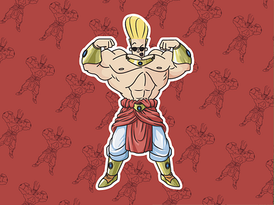 Johnny Bravo X Broly broly cartoon dragon ball illustration johnny bravo mashup smash stickers tv vector