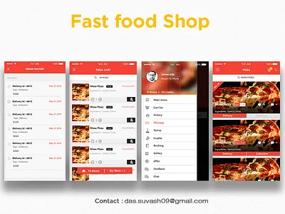 Fast food burger food pizza shop