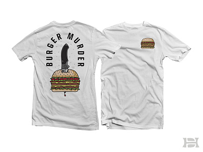 Burger Murder apparel burger cheeseburger food foodies knife tshirt