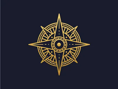 Compass Mark branding compass lines logo