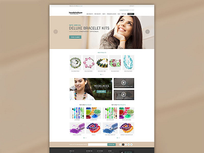 Beadaholique beads desktop ecommerce landing