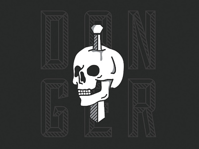 WIP: Cubicles are Dangerous illustration puns skull tie wip work in progress