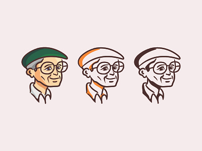 Logo Studies - Coffee Shop cafeteria character coffee coffee house coffee shop elder grandfather grandpa logo sweet shop