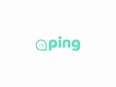 ping logo graphic graphicdesign logo logodesign messaging mint ping pinglogo simple thirtylogos type