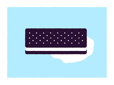National Ice Cream Sandwich Day ice cream ice cream sandwich illustration minimal minimalism national day texture vector weird national day