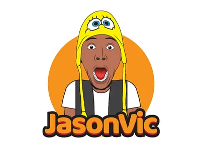 JasonVic Logo brand caricature character design logo mascot vector