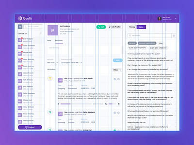 Gcalls plus webphone call callcenter contact faqs ui ux