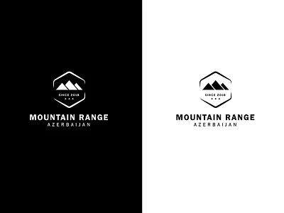 Mountain Range Azerbaijan logo design azerbaijan camping hiking icon logo minimalist minimalist logo mountain mountain logo mountain range nature