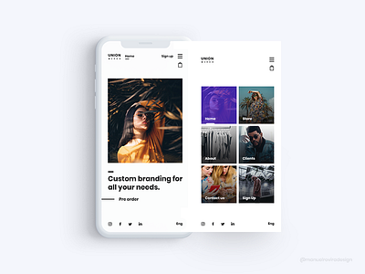 Minimal - Home White Responsive Design app clean design iphone x web layout menu minimal responsive ui ux white