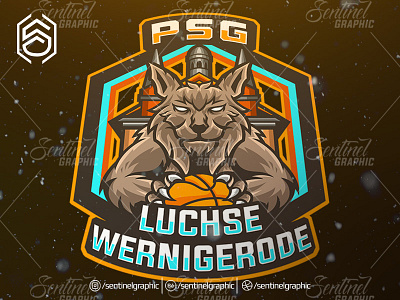 PSG Logo Esport Sports Mascot Character brand branding character esport fortnite game logo lynx mascot overwatch sport