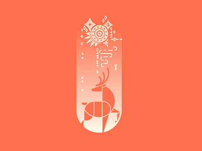 Deer 01 animal christmas deer fawn geometric icon logo minimal pattern shape