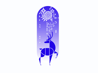 Deer 03 animal christmas deer fawn geometric icon logo minimal pattern shape