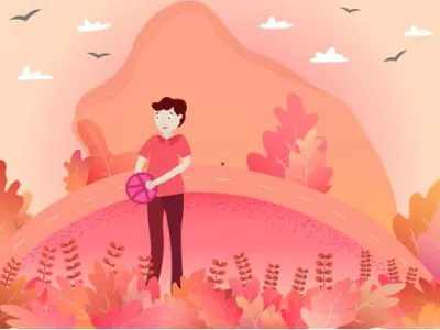 Dribbble Man digital drawing illustration