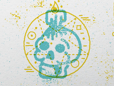 Blog Post Icon Work blog design icon illustration occult post skull