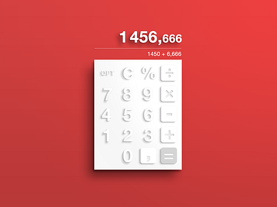 DailyUI Challenge #004 - Calculator artdirection buttons calculator dailyui dailyui004 graphicdesign interface interfacedesign numbers uidesign webdesign