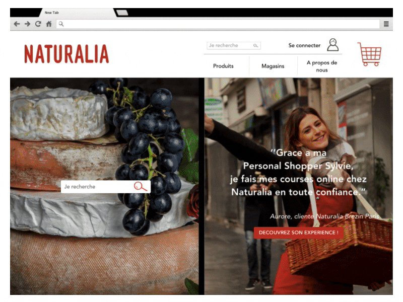 Redesign of Naturalia e-Shop animation cart cart animation ecommerce egroceries eshop flinto ui ux web