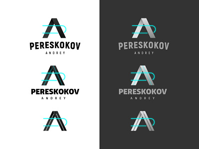 Andrey Pereskokov Logotype abstract logo logotype monogram neon shine