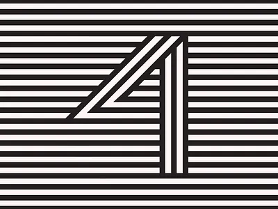 🤷‍♂️4 36daysoftype 4 geometric illusion lines minneapolis minnesota number op art thick lines type typography