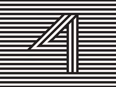 🤷‍♂️4 36daysoftype 4 geometric illusion lines minneapolis minnesota number op art thick lines type typography
