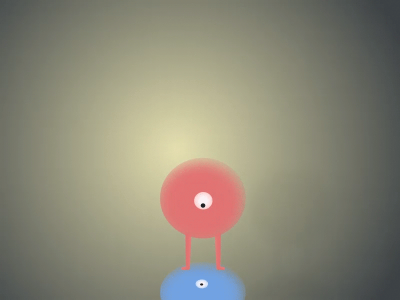 Red&Blue 2d aftereffect animation blue flat red