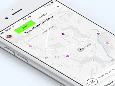 Recess App games map search ui ux