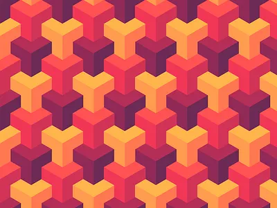 Thrice Cubed Pattern escher geometric isometric pattern spoonflower