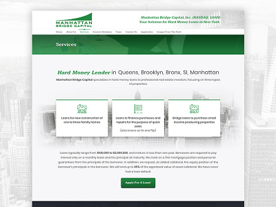 Services Page Re-Design Preview design finance green loan money redesign services web