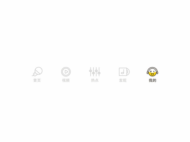 Tabbar bar gif