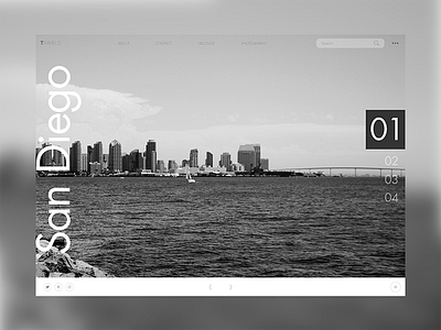 San Diego blackwhite layout minimal sandiego typography web