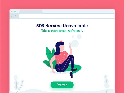 Service Unavailable Page Illustration design icon illustration type ui ux vector web
