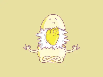 Meditation cute egg heart meditation spiritual tees