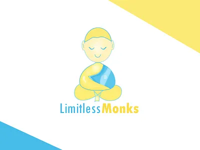 logo for limitless monks logo logodesign logos logotype yellow