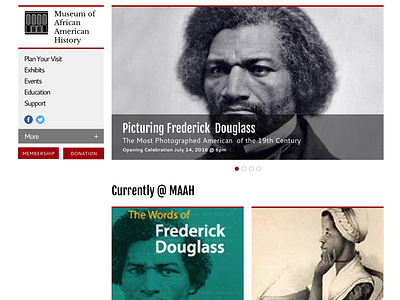 Museum of African American History design web