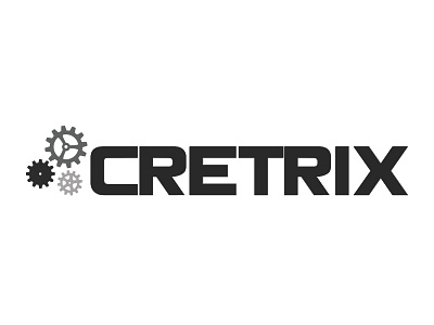 Cretrix Logo branding cretrix gears graphic design it logo