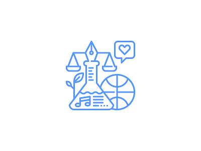 School subject iconustration icon basketball biology education icon iconustration illustration law line outline school school subject science