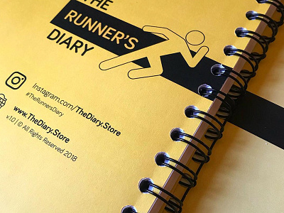 The Runner’s Diary graphic design notebook print