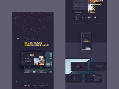 Constario Be Case Study behance branding case study dark minimal responsive web design website