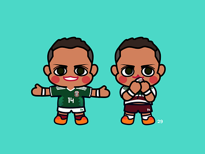 Chicharito dribbble football graphicdesign illustration
