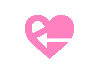 Peace & Love brand heart logo love