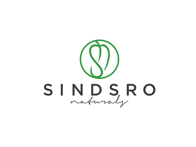 Sindsro Naturals Logo beauty cosmetics logo health heart icon leaf logo design monogram natural cosmetics skincare logo