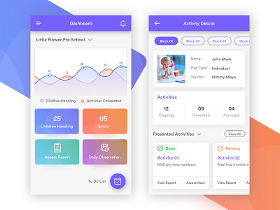 Teacher's App android mobile app uiux visual design