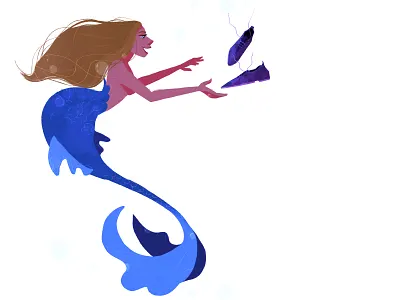 Shoes charachterdesigner character characterdesign colorful cute design digital illustration illustratior ipadpro mermaid skull