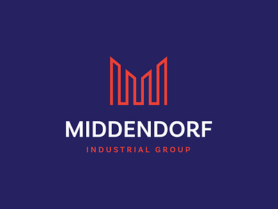 Middendorf Industrial Group logo building buildings commercial line m real estate