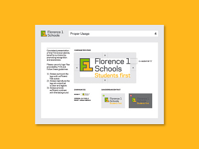 Florence 1 Schools Guidelines 4 brand guide education florence graphic standards sc schools students