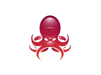 Octopus + Light Bulb animal bulb colorfull design light logo mark octopus wild