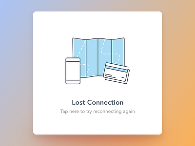 Lost Connection connection credit card debit card empty state emptystate flat illustration lost map phone reconnect route